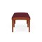 Lesro Lenox Wood 2 Seat Bench Wood Frame, Cherry, OH Wine Upholstery LW2001 - alternate 2